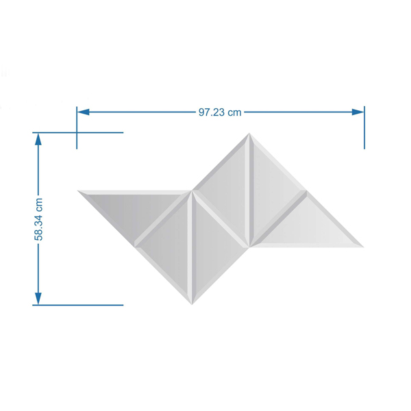 آینه دکوراتیو 6 تکه مثلثی