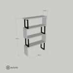 کتابخانه چوب و فلز مدل الگانت